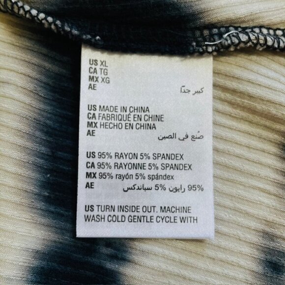 KIT + SKY Tie-Dyed Bodysuit in Black/White - Size XL - Picture 6 of 7